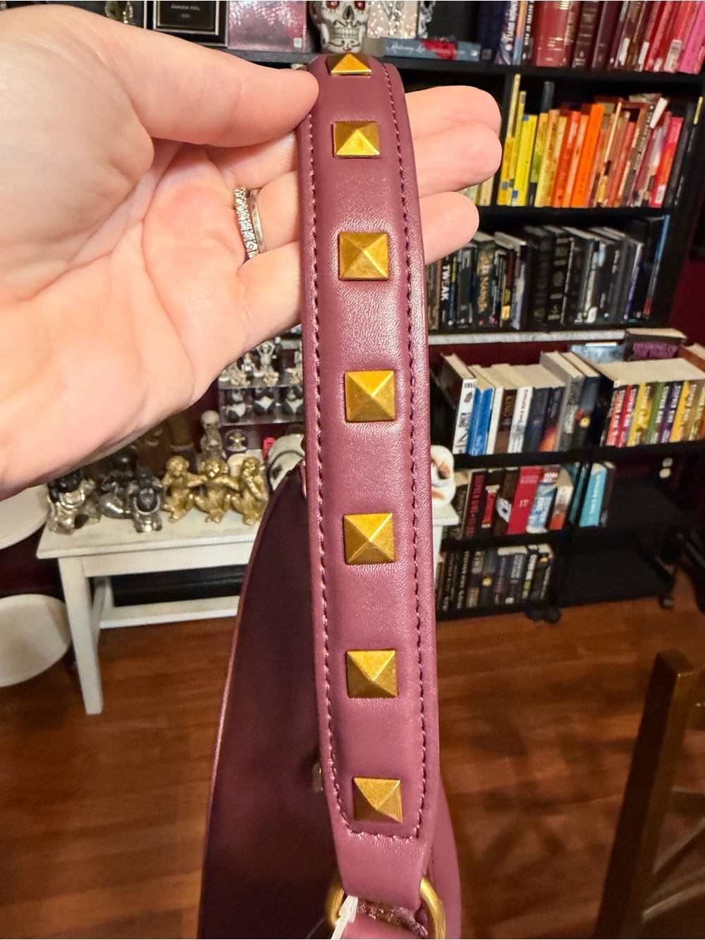 NWT Betsey Johnson Berry Pink Crescent Shoulder Bag - Picture 3 of 7